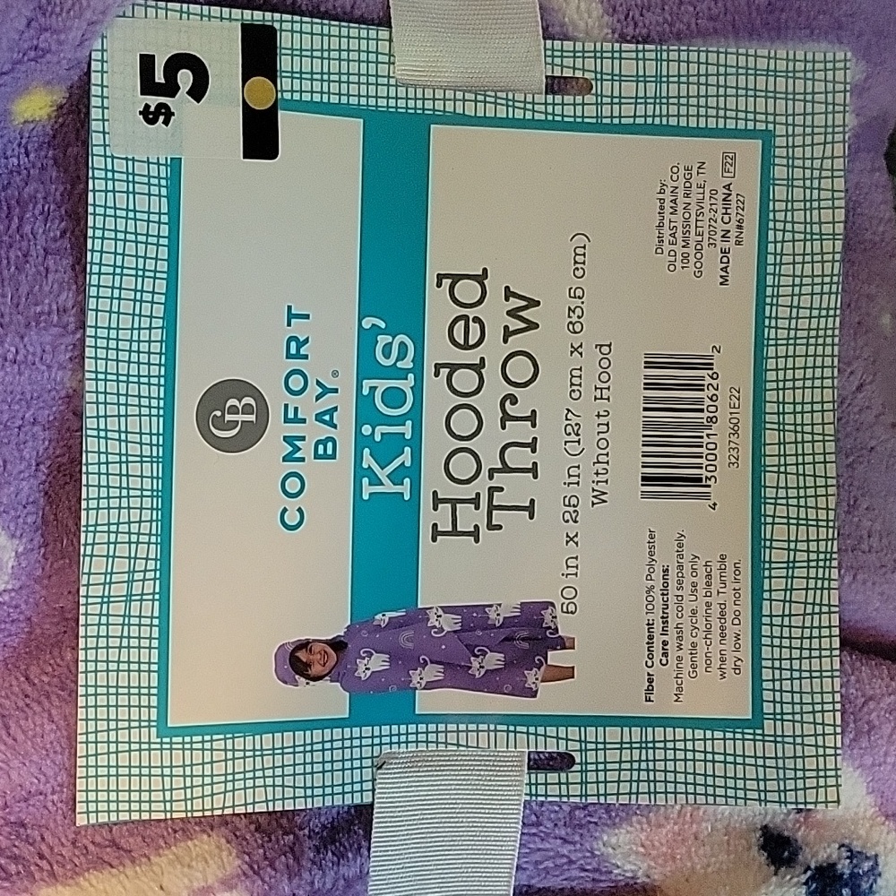 Unicorn Cat Kids Hooded Throw